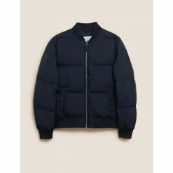 Autograph Feather And Down Bomber Jacket With Stormwear™ Men Navy