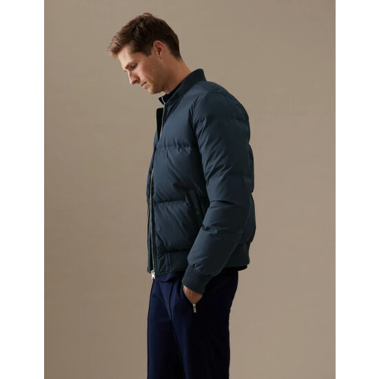 Autograph Feather And Down Bomber Jacket With Stormwear™ Men Navy 2 Autograph Feather And Down Bomber Jacket With Stormwear™ Men Navy - Image 2