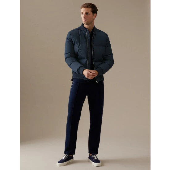 Autograph Feather And Down Bomber Jacket With Stormwear™ Men Navy 4 Autograph Feather And Down Bomber Jacket With Stormwear™ Men Navy - Image 4