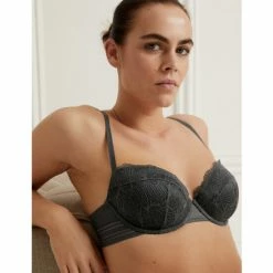 Autograph Marseilles Lace Wired Balcony Bra A-E Lingerie Charcoal -autograph Shop unnamed file 2420