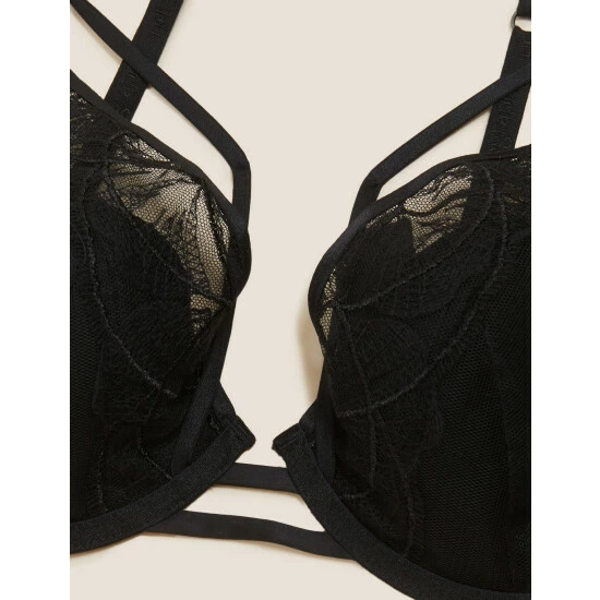 Autograph Calvi Embroidery Wired Plunge Bra A-E Lingerie Cherry Red 5 Autograph Calvi Embroidery Wired Plunge Bra A-E Lingerie Cherry Red - Image 5