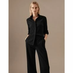 Autograph Jersey Plisse Collared Relaxed Shirt Women Black 11 Autograph Jersey Plisse Collared Relaxed Shirt Women Black -autograph Shop unnamed file 2460