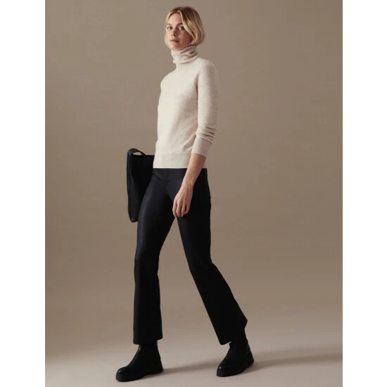 Autograph Leather Slim Fit Flare Trousers Women Black 3 Autograph Leather Slim Fit Flare Trousers Women Black - Image 3