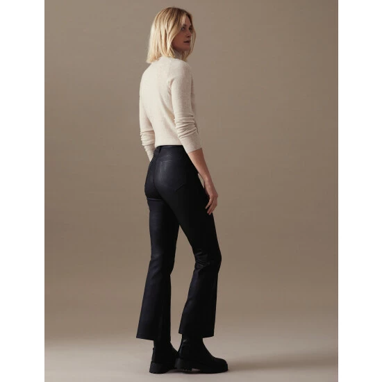 Autograph Leather Slim Fit Flare Trousers Women Black 5 Autograph Leather Slim Fit Flare Trousers Women Black - Image 5