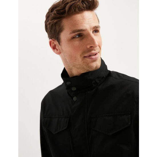 Autograph Cotton Rich Hooded Coat With Stormwear™ Men Black 6 Autograph Cotton Rich Hooded Coat With Stormwear™ Men Black - Image 6