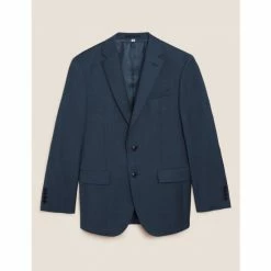 Autograph Tailored Fit Pure Wool Twill Jacket Men Black