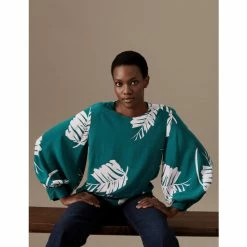 Autograph Cupro Rich Printed Blouson Sleeve Blouse Women Green Mix 9 Autograph Cupro Rich Printed Blouson Sleeve Blouse Women Green Mix -autograph Shop unnamed file 2480