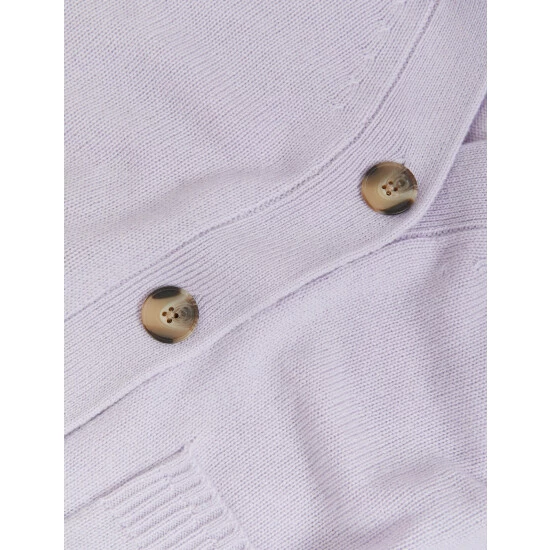 Autograph Merino Wool Rich V-Neck Cardigan Women Pale Lilac 6 Autograph Merino Wool Rich V-Neck Cardigan Women Pale Lilac - Image 6