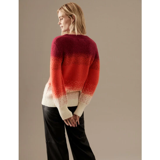 Autograph Colour Block Longline Jumper With Wool Women Raspberry Mix 4 Autograph Colour Block Longline Jumper With Wool Women Raspberry Mix - Image 4