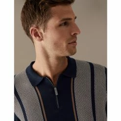 Autograph Striped Zip Neck Knitted Polo Shirt Men Navy 9 Autograph Striped Zip Neck Knitted Polo Shirt Men Navy -autograph Shop unnamed file 2543