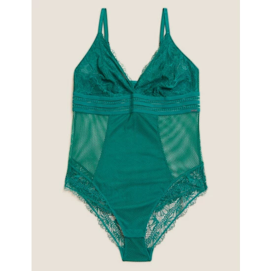 Autograph Marseilles Lace Body Lingerie Teal 1 Autograph Marseilles Lace Body Lingerie Teal