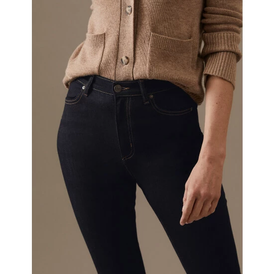 Autograph Tencel™ Blend High Waisted Skinny Jeans Women Dark Indigo 2 Autograph Tencel™ Blend High Waisted Skinny Jeans Women Dark Indigo - Image 2