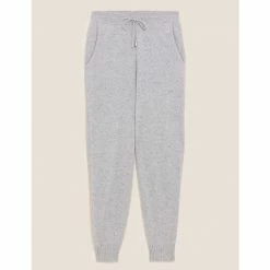 Autograph Pure Cashmere Textured Joggers Women Grey Mix