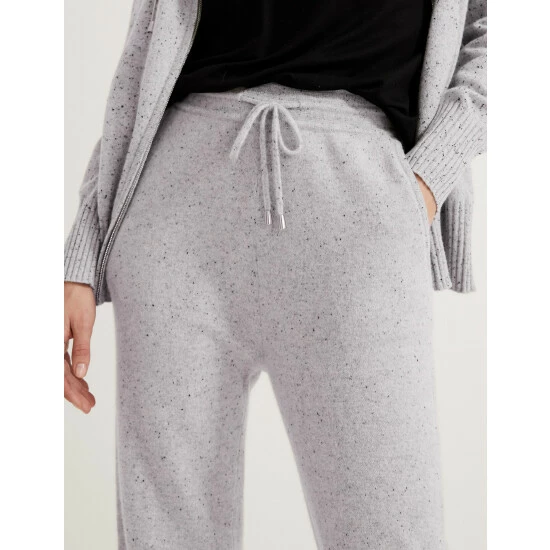 Autograph Pure Cashmere Textured Joggers Women Grey Mix 2 Autograph Pure Cashmere Textured Joggers Women Grey Mix - Image 2