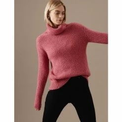 Autograph Mohair Blend Roll Neck Jumper Women Medium Rose -autograph Shop unnamed file 2650