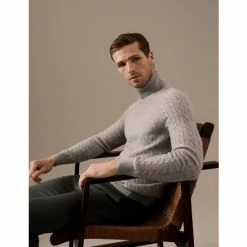 Autograph Pure Cashmere Cable Roll Neck Jumper Men Grey 11 Autograph Pure Cashmere Cable Roll Neck Jumper Men Grey -autograph Shop unnamed file 2659