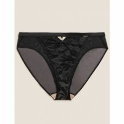 Autograph Lexington High Waisted High Leg Knickers Lingerie Black