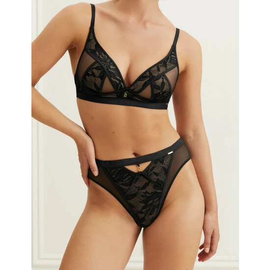 Autograph Lexington High Waisted High Leg Knickers Lingerie Black 3 Autograph Lexington High Waisted High Leg Knickers Lingerie Black - Image 3