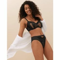 Autograph Lexington High Waisted High Leg Knickers Lingerie Black 12 Autograph Lexington High Waisted High Leg Knickers Lingerie Black -autograph Shop unnamed file 2686