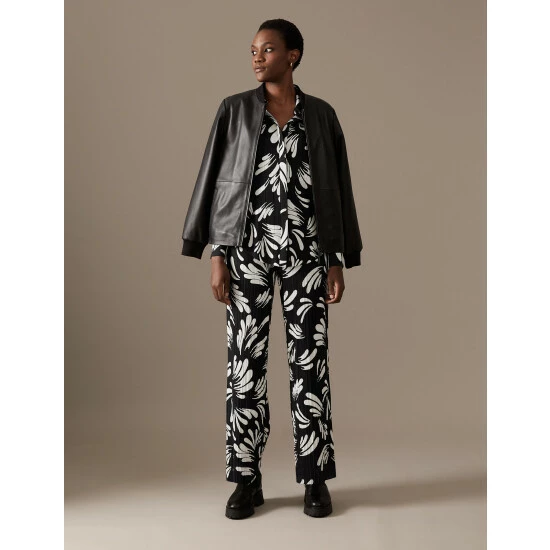 Autograph Jersey Plisse Printed Shirt Women Black/black 2 Autograph Jersey Plisse Printed Shirt Women Black/black - Image 2