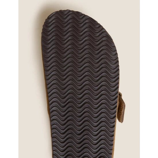 Autograph Suede Buckle Mule Slippers With Freshfeet™ Men Tan 4 Autograph Suede Buckle Mule Slippers With Freshfeet™ Men Tan - Image 4