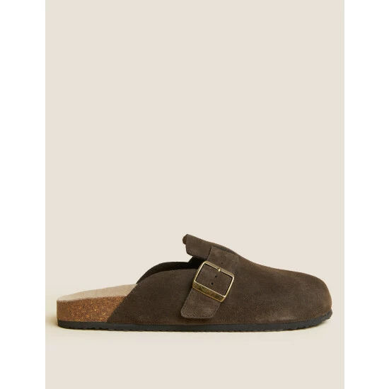 Autograph Suede Buckle Mule Slippers With Freshfeet™ Men Tan 6 Autograph Suede Buckle Mule Slippers With Freshfeet™ Men Tan - Image 6