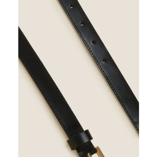 Autograph Leather Skinny Studded Jeans Belt Women Black 2 Autograph Leather Skinny Studded Jeans Belt Women Black - Image 2