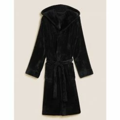 Autograph Fleece Supersoft Dressing Gown Men Black
