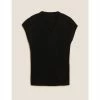 Autograph Pure Cashmere Ribbed Relaxed Knitted Vest Women Black