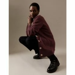 Autograph Pure Cashmere V-Neck Button Front Cardigan Women Dark Burgundy 17 Autograph Pure Cashmere V-Neck Button Front Cardigan Women Dark Burgundy -autograph Shop unnamed file 2875