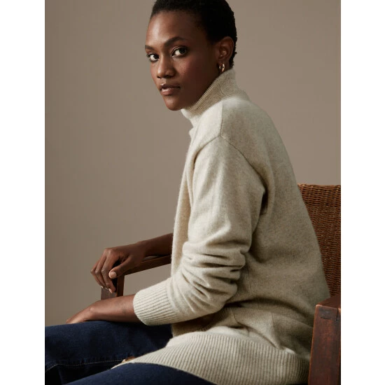 Autograph Pure Cashmere V-Neck Button Front Cardigan Women Dark Burgundy 10 Autograph Pure Cashmere V-Neck Button Front Cardigan Women Dark Burgundy - Image 10