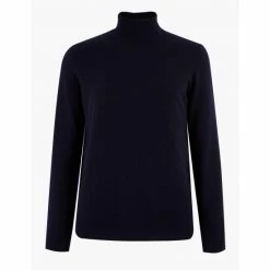 Autograph Pure Cashmere Roll Neck Jumper Men Midnight Navy