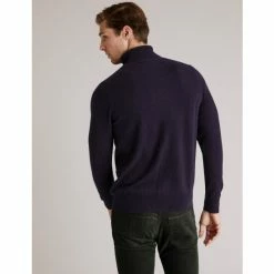 Autograph Pure Cashmere Roll Neck Jumper Men Midnight Navy -autograph Shop unnamed file 2883
