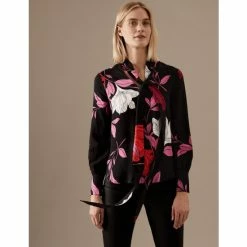 Autograph Floral Scarf Neck Long Sleeve Blouse Women Black 11 Autograph Floral Scarf Neck Long Sleeve Blouse Women Black -autograph Shop unnamed file 2918