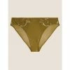 Autograph Amalfi Embroidery High Leg Knickers Lingerie Chartreuse