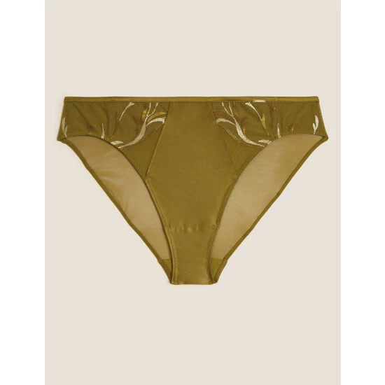 Autograph Amalfi Embroidery High Leg Knickers Lingerie Chartreuse 1 Autograph Amalfi Embroidery High Leg Knickers Lingerie Chartreuse