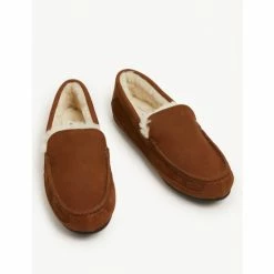 Autograph Suede Moccasin Slippers With Freshfeet™ Men Tan