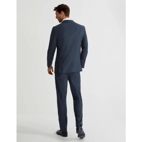 Autograph Tailored Fit Pure Wool Twill Jacket Men Black 4 Autograph Tailored Fit Pure Wool Twill Jacket Men Black - Image 4