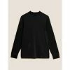 Autograph Cotton Rich Funnel Neck T-Shirt Men Black