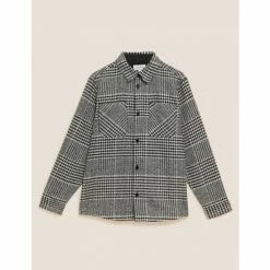 Autograph Check Overshirt With Wool Men Black