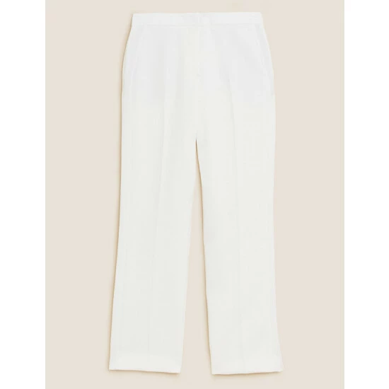 Autograph Tuxedo Straight Leg Trousers Women Ivory 1 Autograph Tuxedo Straight Leg Trousers Women Ivory