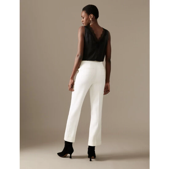 Autograph Tuxedo Straight Leg Trousers Women Ivory 6 Autograph Tuxedo Straight Leg Trousers Women Ivory - Image 6
