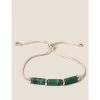 Autograph Gold Tone Toggle Bracelet Women Green