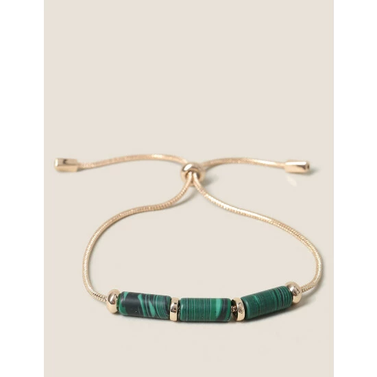 Autograph Gold Tone Toggle Bracelet Women Green 1 Autograph Gold Tone Toggle Bracelet Women Green