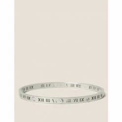 Autograph Waterproof Stainless Steel Bangle Women Silver