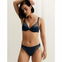 Autograph Tivoli Mesh Wired Plunge Bra A-E Lingerie Claret -autograph Shop unnamed file 326