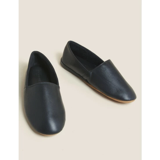 Autograph Leather Mule Slippers With Freshfeet™ Men Black 4 Autograph Leather Mule Slippers With Freshfeet™ Men Black - Image 4