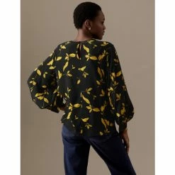 Autograph Leaf Print Blouson Sleeve Blouse Women Black Mix 11 Autograph Leaf Print Blouson Sleeve Blouse Women Black Mix -autograph Shop unnamed file 355