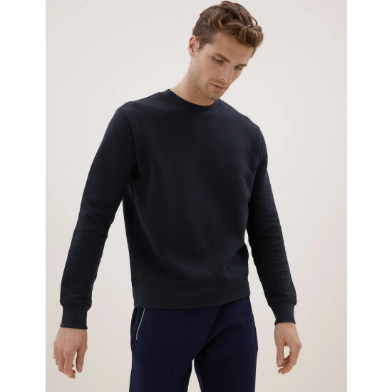 Autograph Cotton Rich Textured Crewneck Sweatshirt Men Light Brown 7 Autograph Cotton Rich Textured Crewneck Sweatshirt Men Light Brown - Image 7