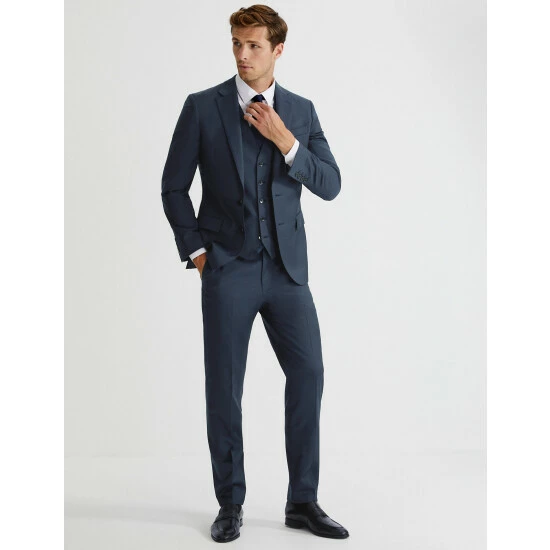 Autograph Tailored Fit Pure Wool Twill Jacket Men Black 5 Autograph Tailored Fit Pure Wool Twill Jacket Men Black - Image 5